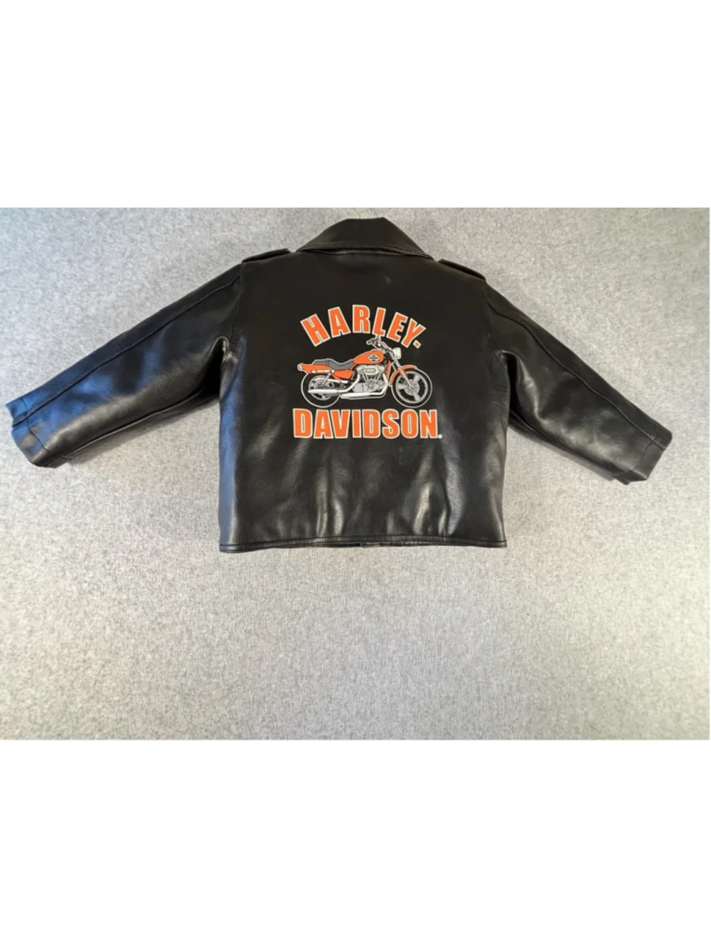 Harley Davidson Little Boys Faux Leather Jacket Size 4 Toddler